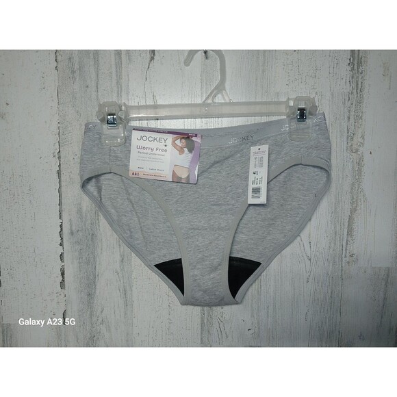 Jockey lot/4 Worry Free Period Bikini Underwear Black And Gray Lot Of 3 NWT - Picture 2 of 10